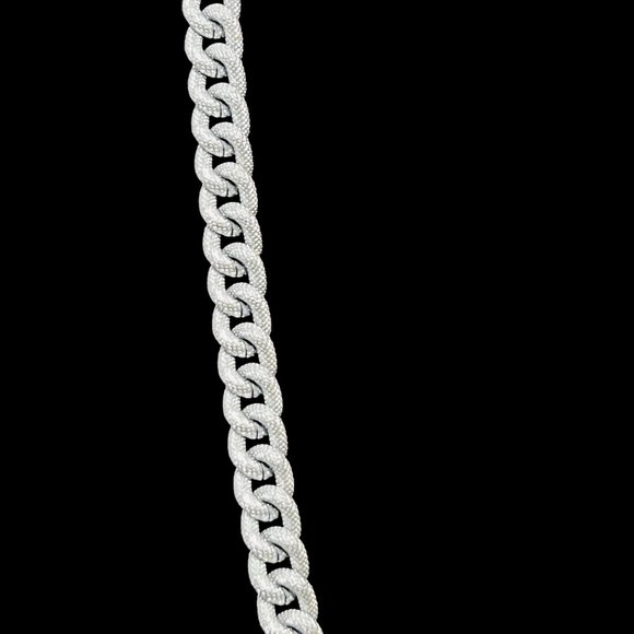 Vintage Light Weight Chunky Silver Tone Curb Chain Necklace (5108) - Picture 2 of 6